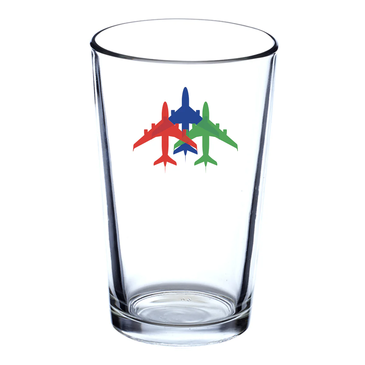 Colourful 3 Airplanes Designed Beer & Water Glasses - Image 2