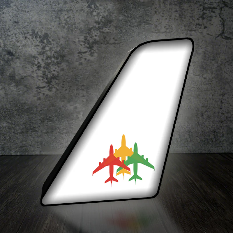 Colourful 3 Airplanes Designed Led Aircraft Tail & 3D Lamp - Image 2