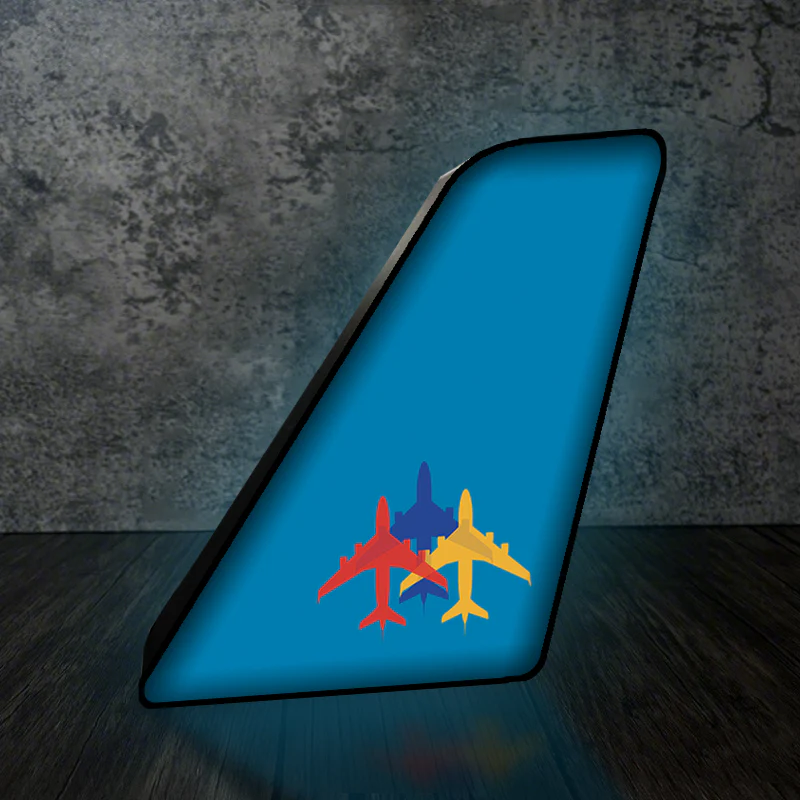 Colourful 3 Airplanes Designed Led Aircraft Tail & 3D Lamp - Image 6