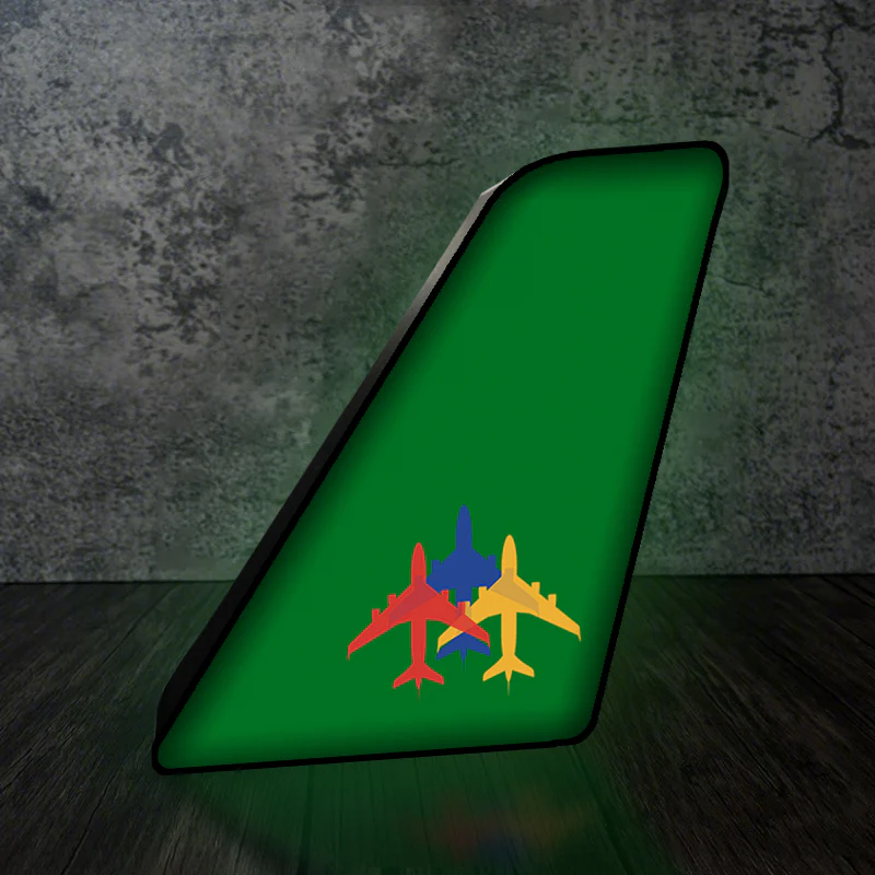 Colourful 3 Airplanes Designed Led Aircraft Tail & 3D Lamp - Image 7