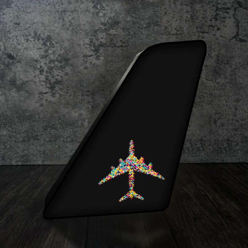 Colourful Airplane Designed Led Aircraft Tail & 3D Lamp