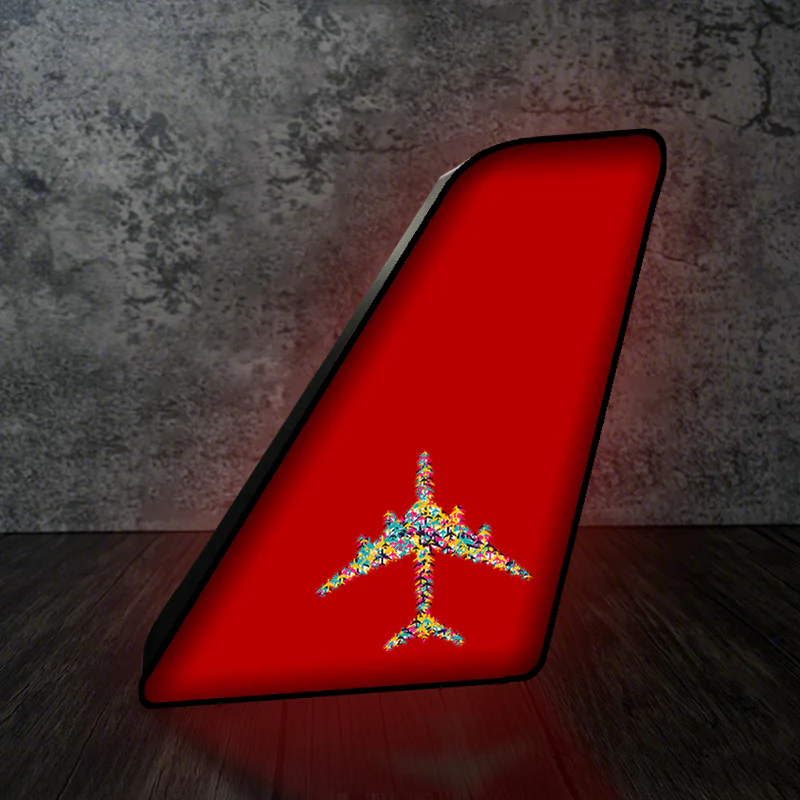 Colourful Airplane Designed Led Aircraft Tail & 3D Lamp - Image 4
