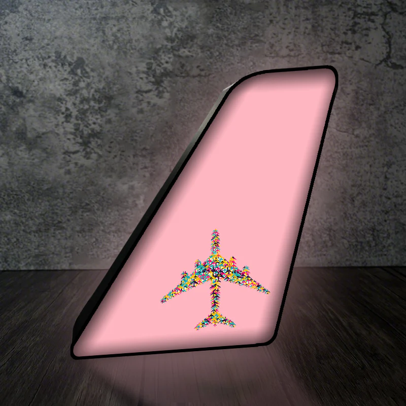 Colourful Airplane Designed Led Aircraft Tail & 3D Lamp - Image 5