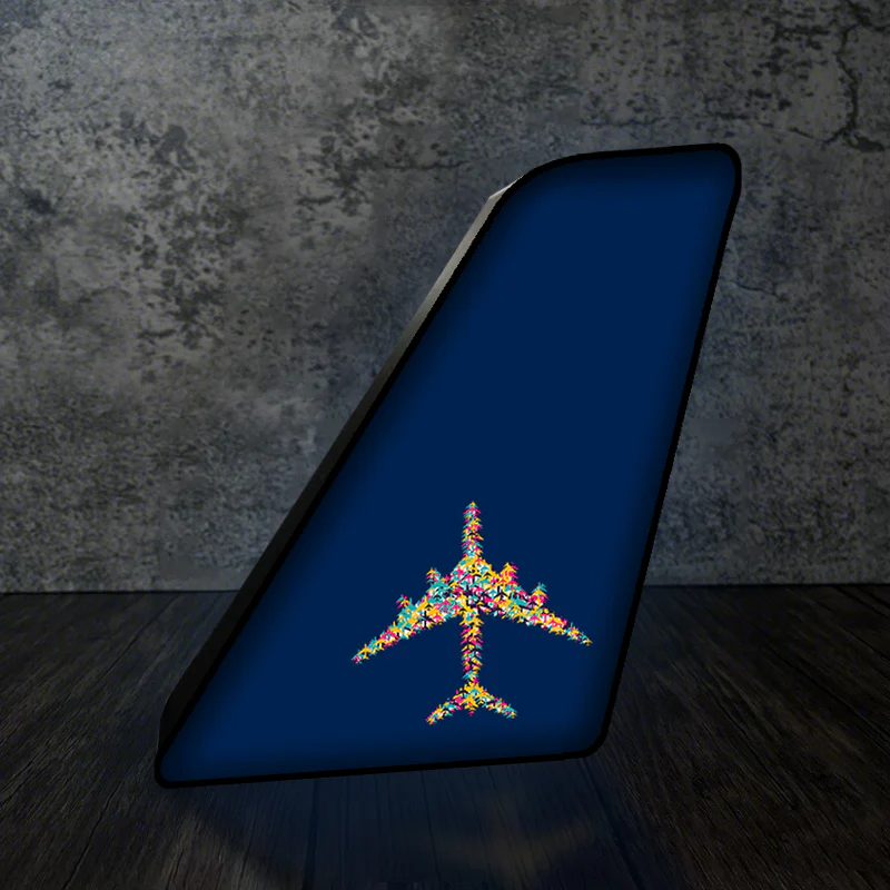 Colourful Airplane Designed Led Aircraft Tail & 3D Lamp - Image 8