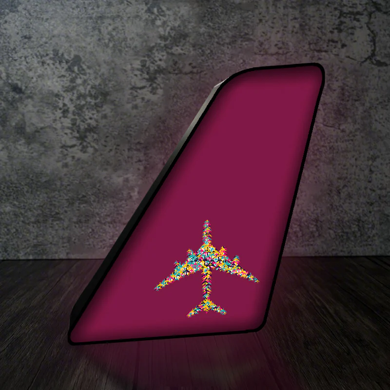 Colourful Airplane Designed Led Aircraft Tail & 3D Lamp - Image 9