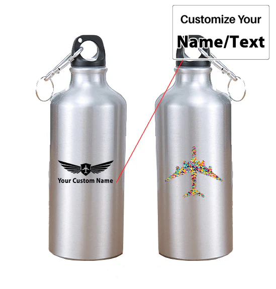 Colourful Airplane Designed Thermoses
