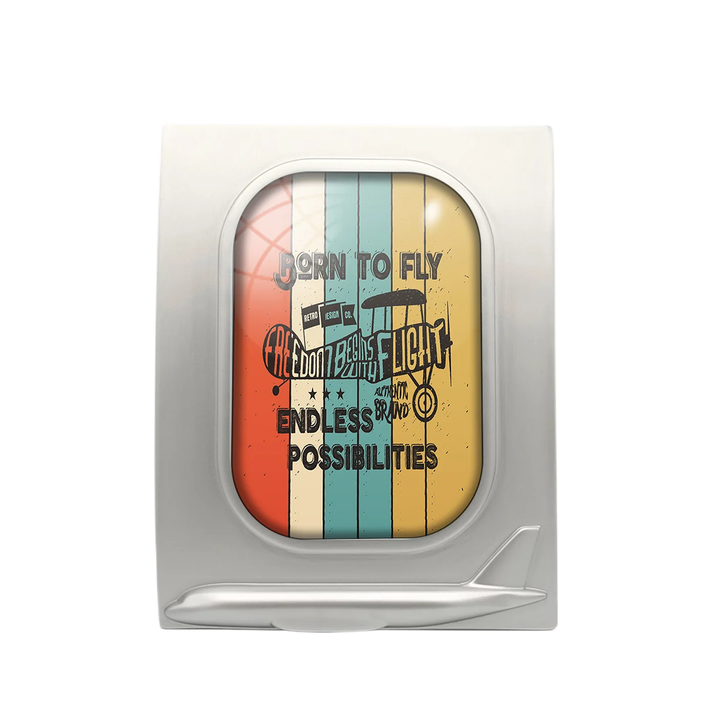 Colourful Born To Fly Designed Airplane Window Photo Frame - Image 2