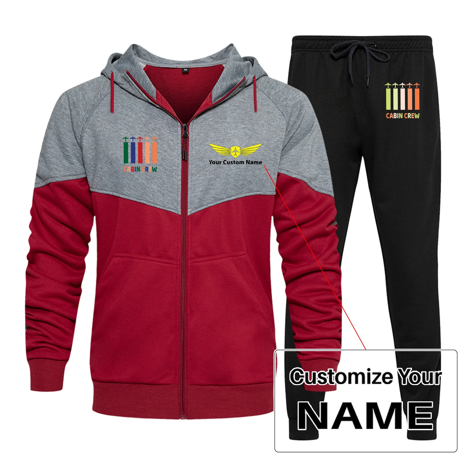 Colourful Cabin Crew Designed Colourful Z. Hoodies & Sweatpants - Image 5