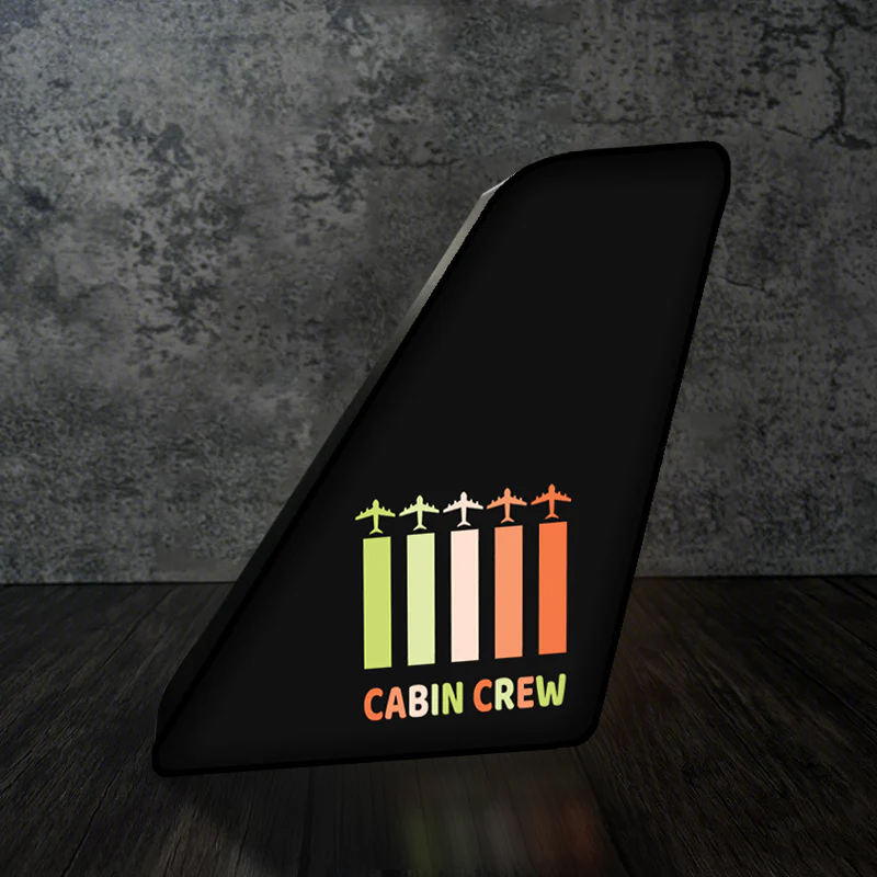 Colourful Cabin Crew Designed Led Aircraft Tail & 3D Lamp
