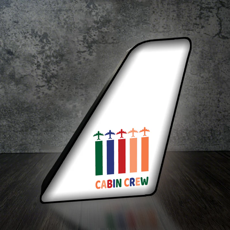Colourful Cabin Crew Designed Led Aircraft Tail & 3D Lamp - Image 2