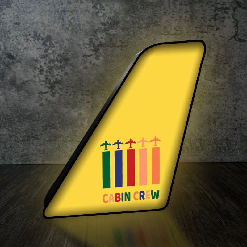 Colourful Cabin Crew Designed Led Aircraft Tail & 3D Lamp - Image 3