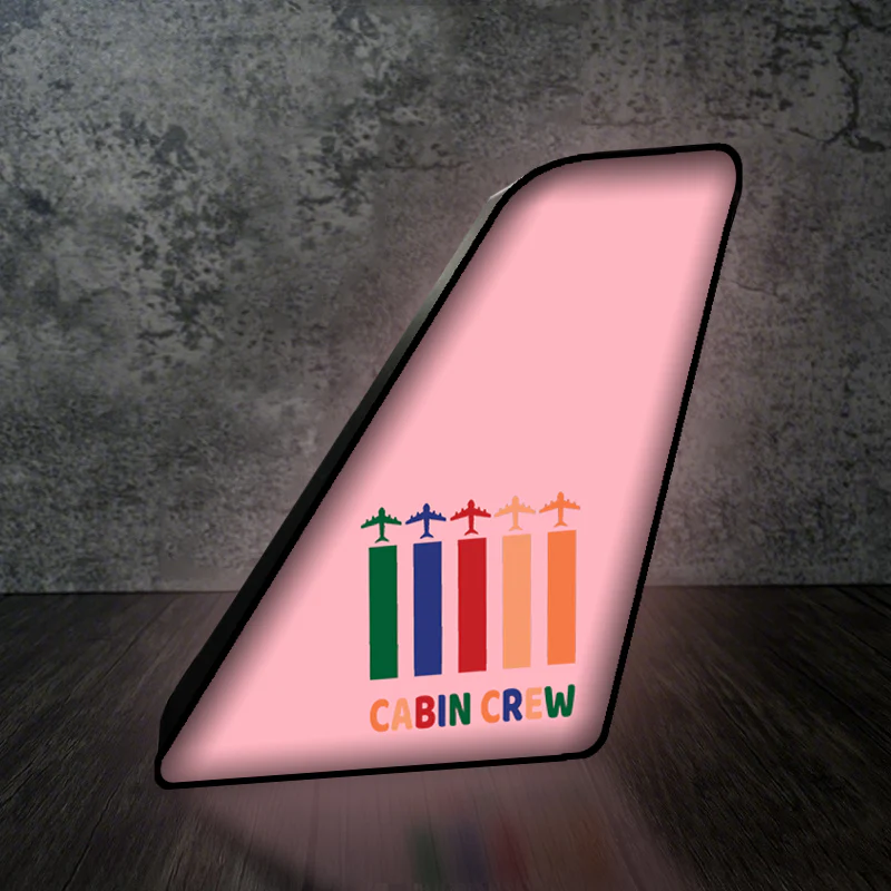 Colourful Cabin Crew Designed Led Aircraft Tail & 3D Lamp - Image 5