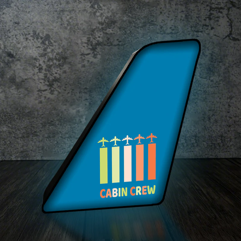 Colourful Cabin Crew Designed Led Aircraft Tail & 3D Lamp - Image 6