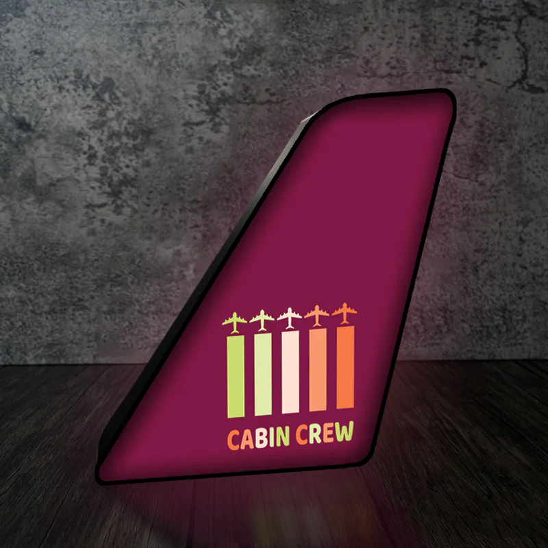Colourful Cabin Crew Designed Led Aircraft Tail & 3D Lamp - Image 9