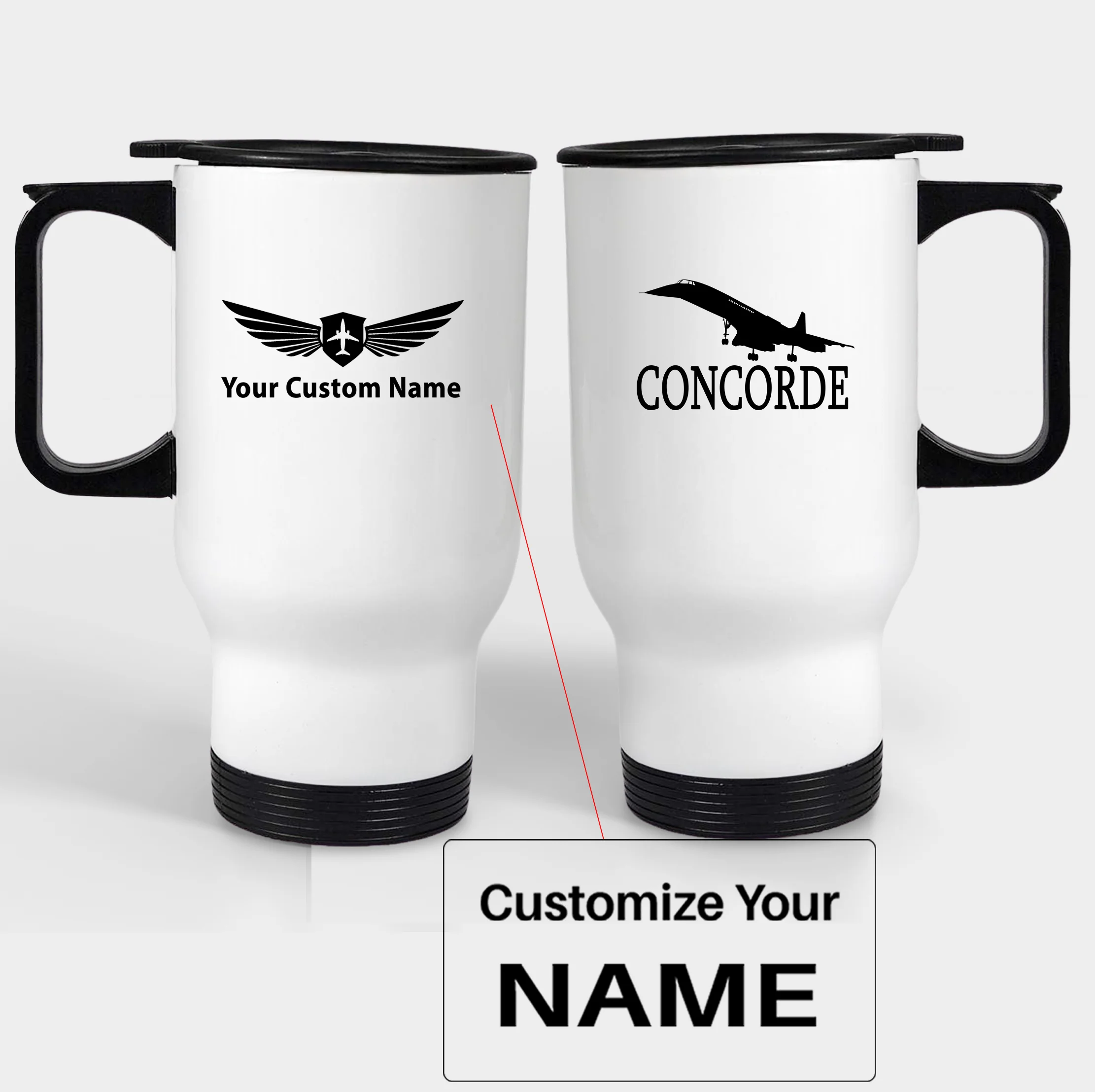 Concorde Designed Travel Mugs (With Holder) - Image 3