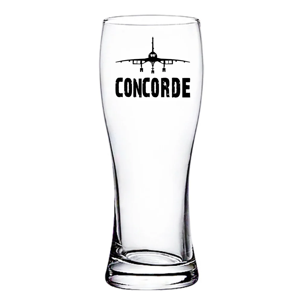 Concorde & Plane Designed Pilsner Beer Glasses - Image 2