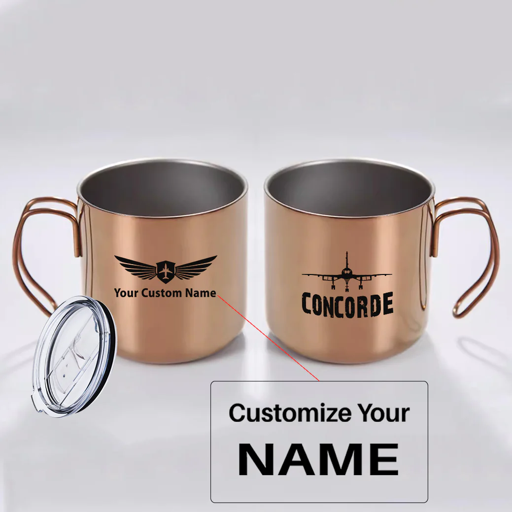 Concorde & Plane Designed Stainless Steel Portable Mugs - Image 7