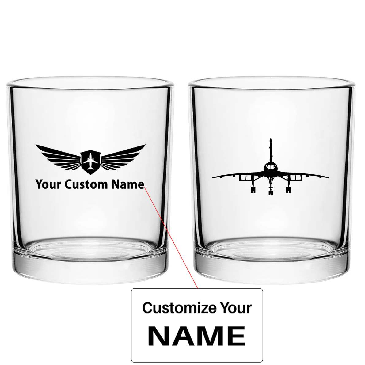 Concorde Silhouette Designed Special Whiskey Glasses