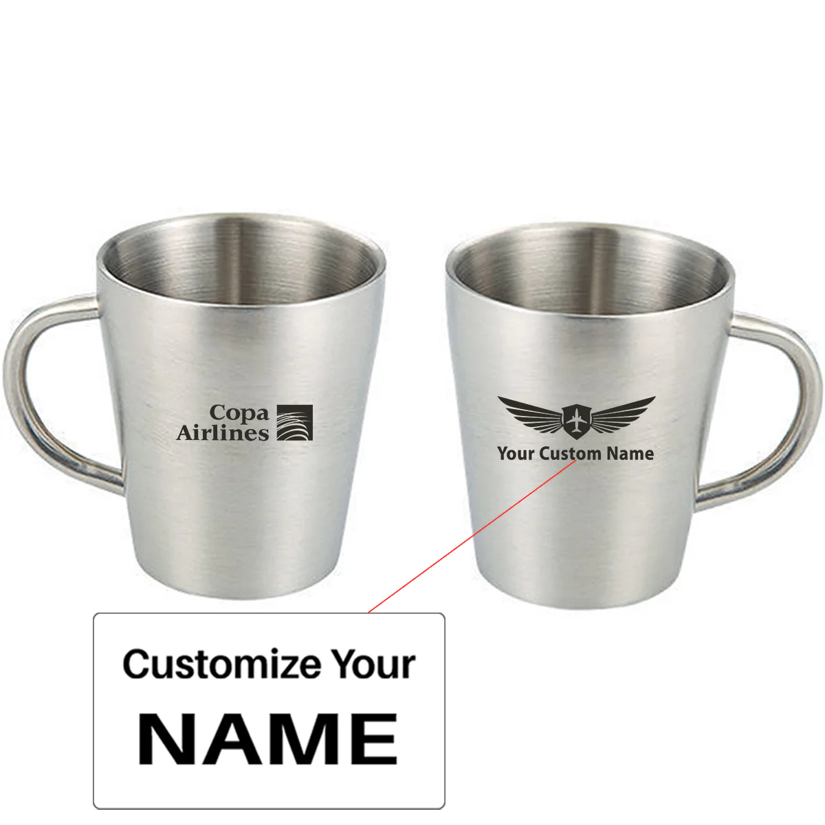 Copa Airlines Designed Stainless Steel Coffee Mugs - Image 5