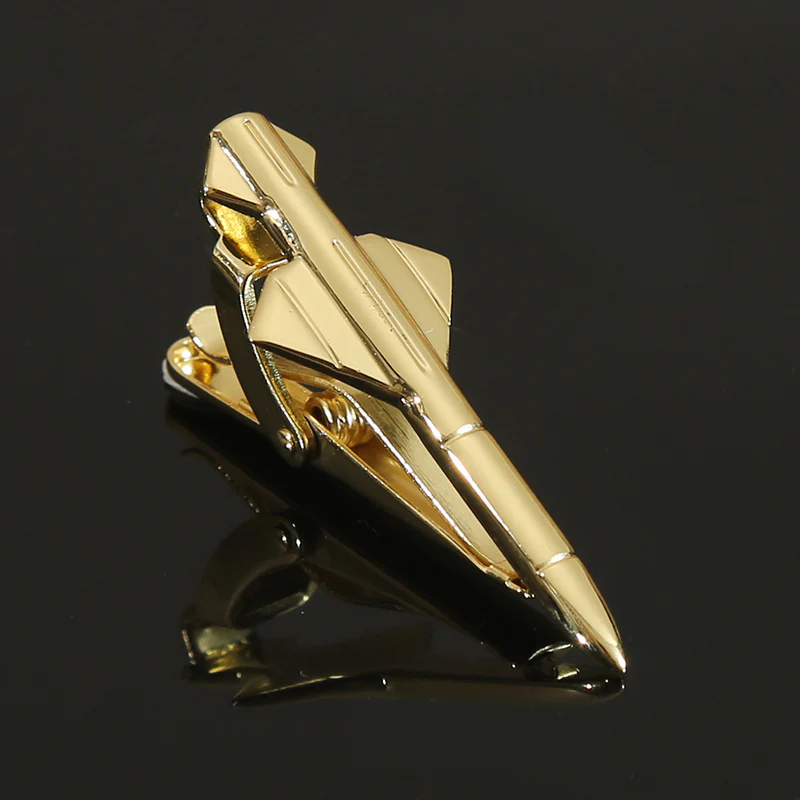Copper Airplane Shaped Tie Clip