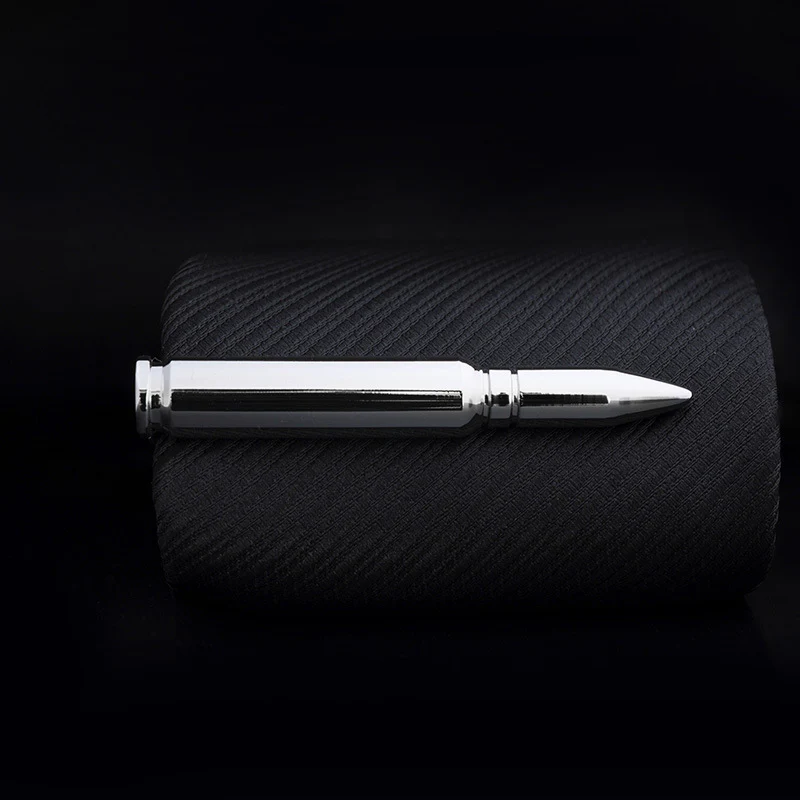 Copper Silver Bullet Shaped Tie Clip