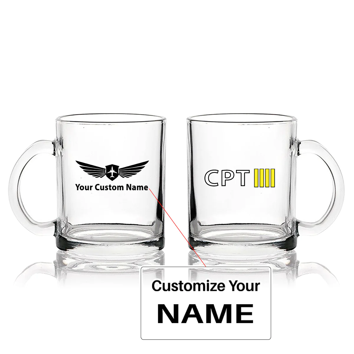 CPT & 4 Lines Designed Coffee & Tea Glasses