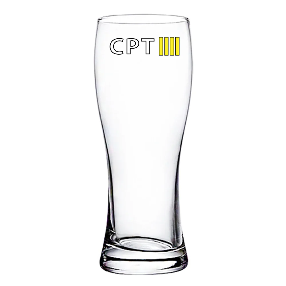 CPT & 4 Lines Designed Pilsner Beer Glasses - Image 2