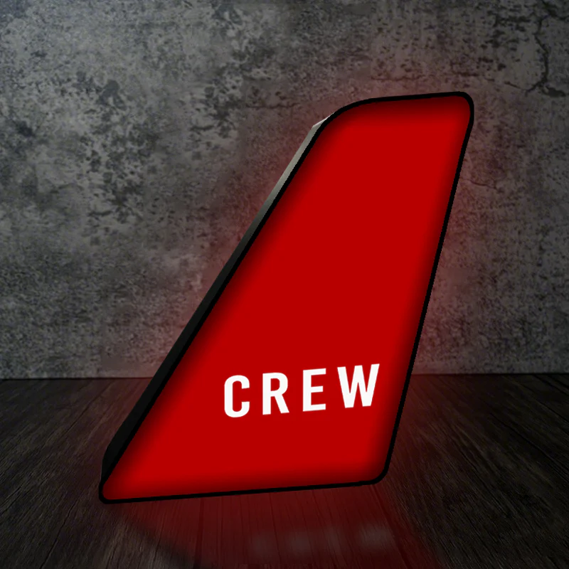 CREW & Text Designed Led Aircraft Tail & 3D Lamp - Image 4