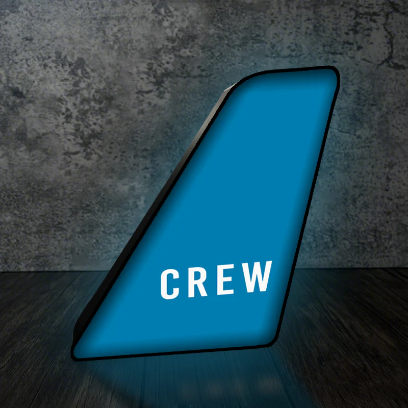 CREW & Text Designed Led Aircraft Tail & 3D Lamp - Image 6