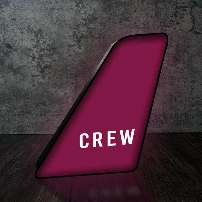 CREW & Text Designed Led Aircraft Tail & 3D Lamp - Image 9