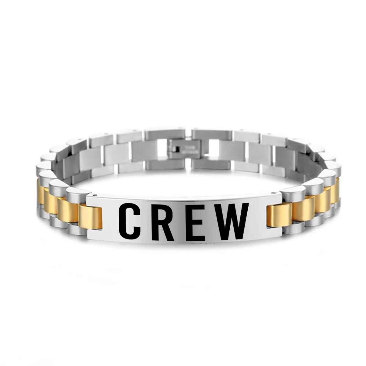 CREW & Text Designed Stainless Steel Chain Bracelets - Image 3