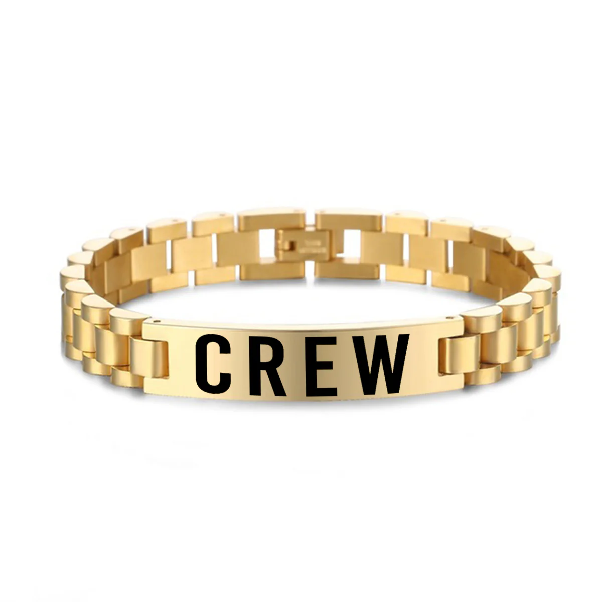CREW & Text Designed Stainless Steel Chain Bracelets - Image 4