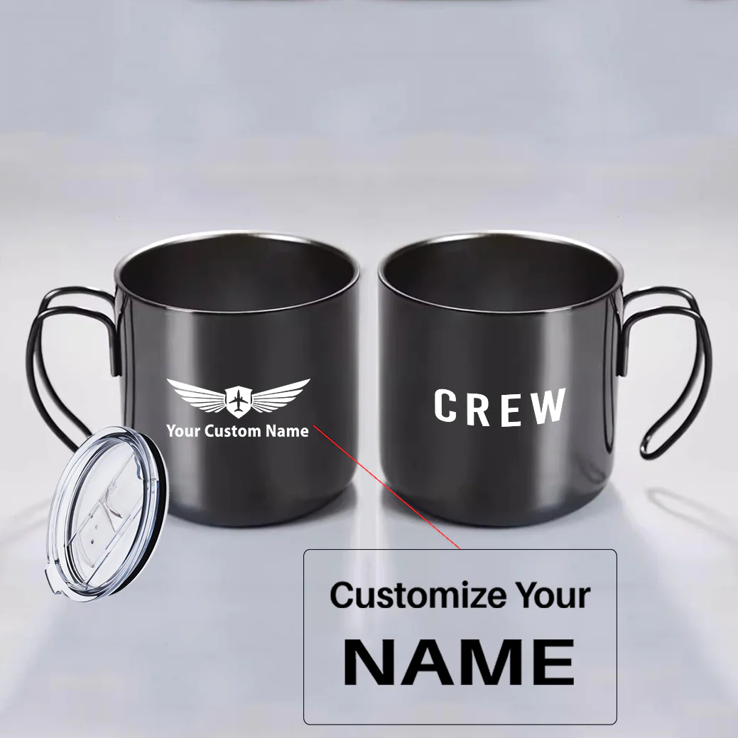 CREW & Text Designed Stainless Steel Portable Mugs - Image 3
