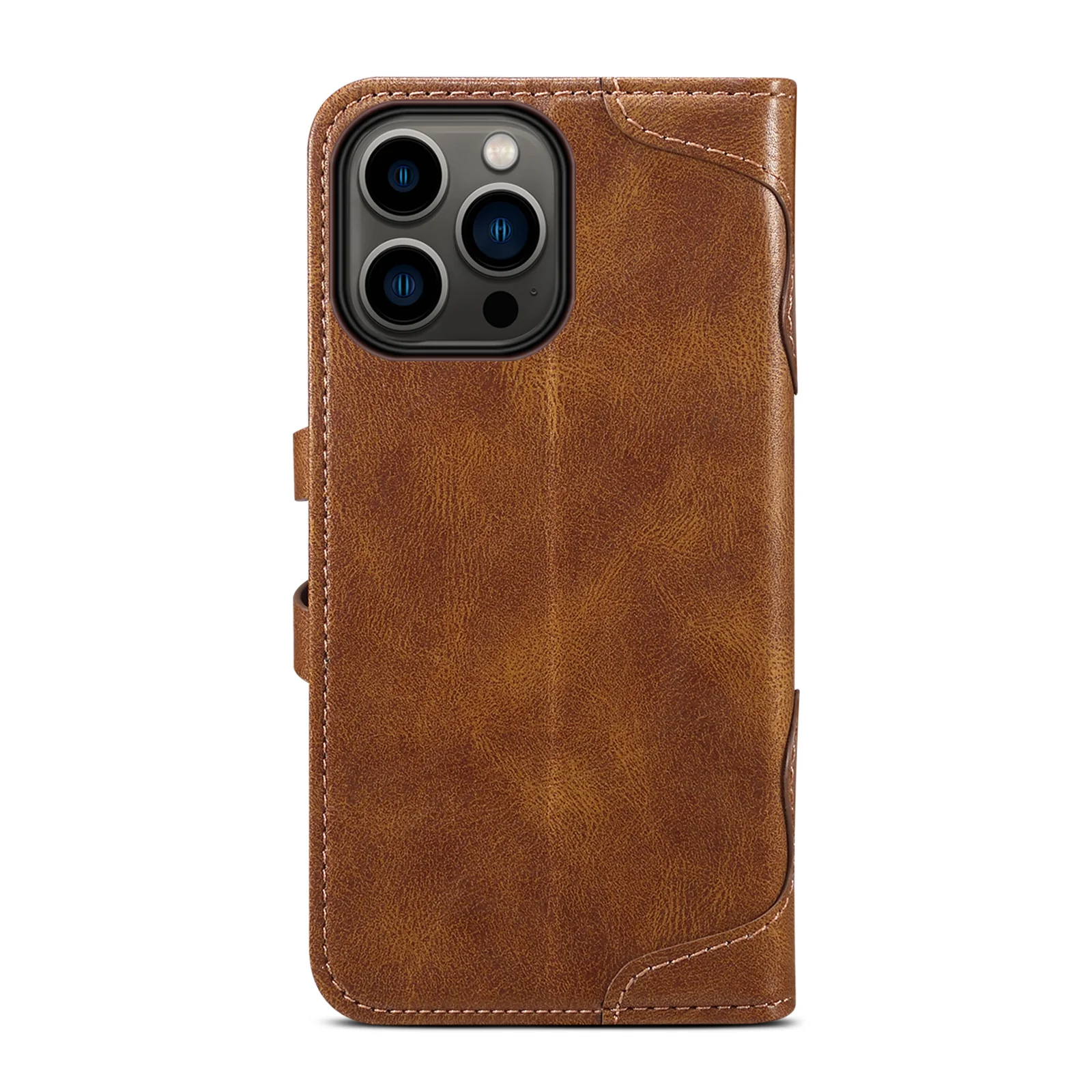 Custom Design Image Logo Clamshell Magnetic Leather Card Wallet Phone Case - Image 15