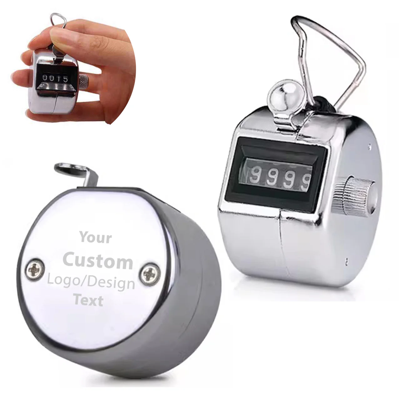 Custom Design Image Logo Designed Metal Handheld Counters - Image 2