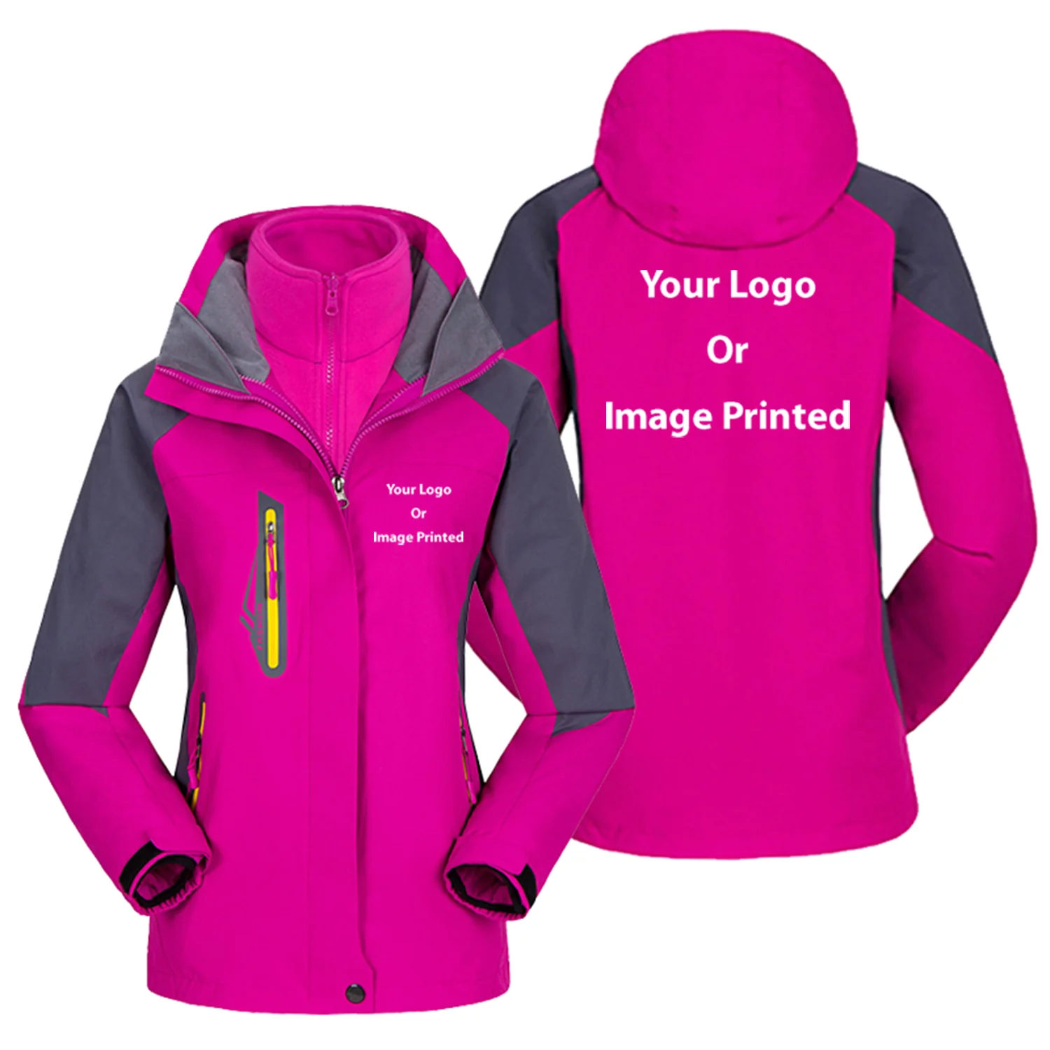 Custom Design Image Logo Designed Thick "WOMEN" Skiing Jackets - Image 5