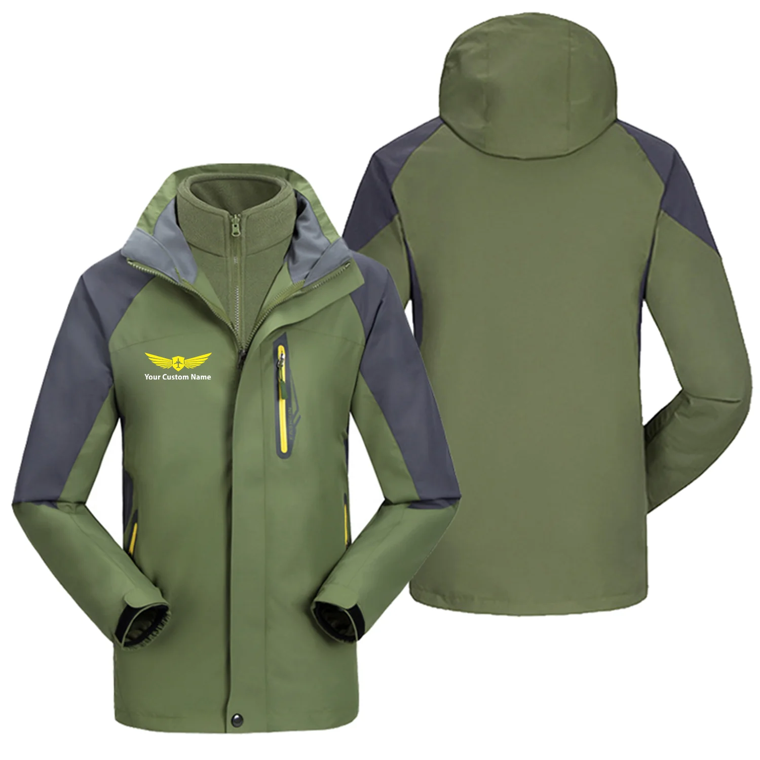 Custom Name (Badge 2) Designed Thick Skiing Jackets - Image 6