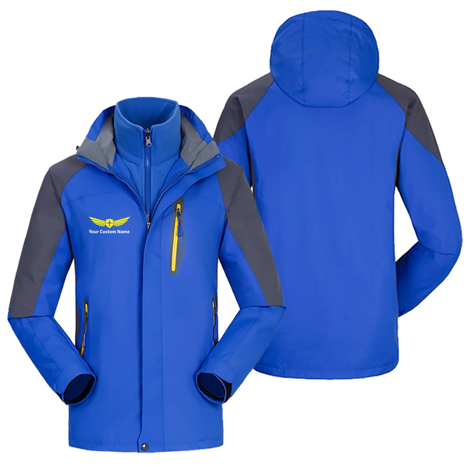 Custom Name (Badge 2) Designed Thick Skiing Jackets - Image 8