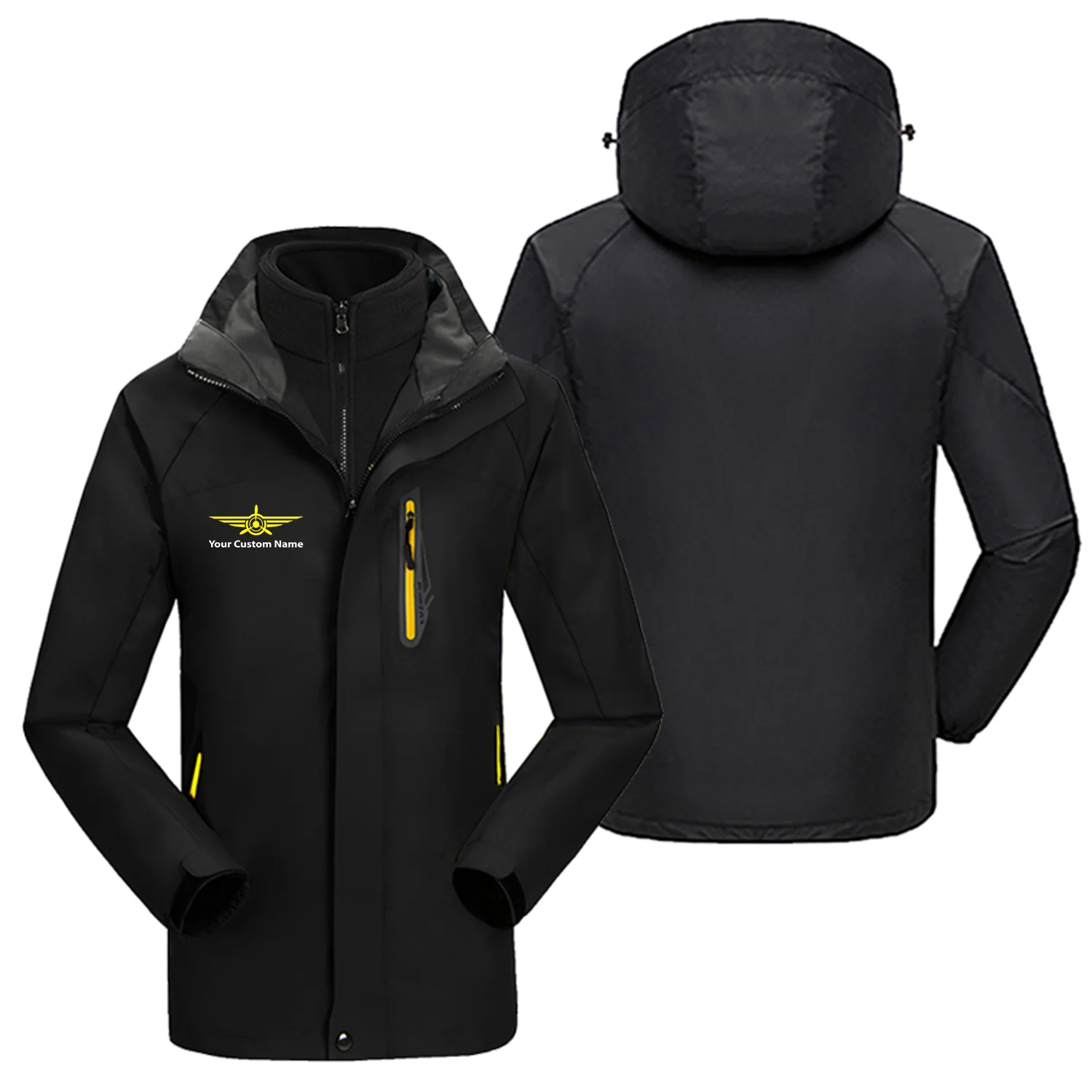 Custom Name (Badge 3) Designed Thick Skiing Jackets