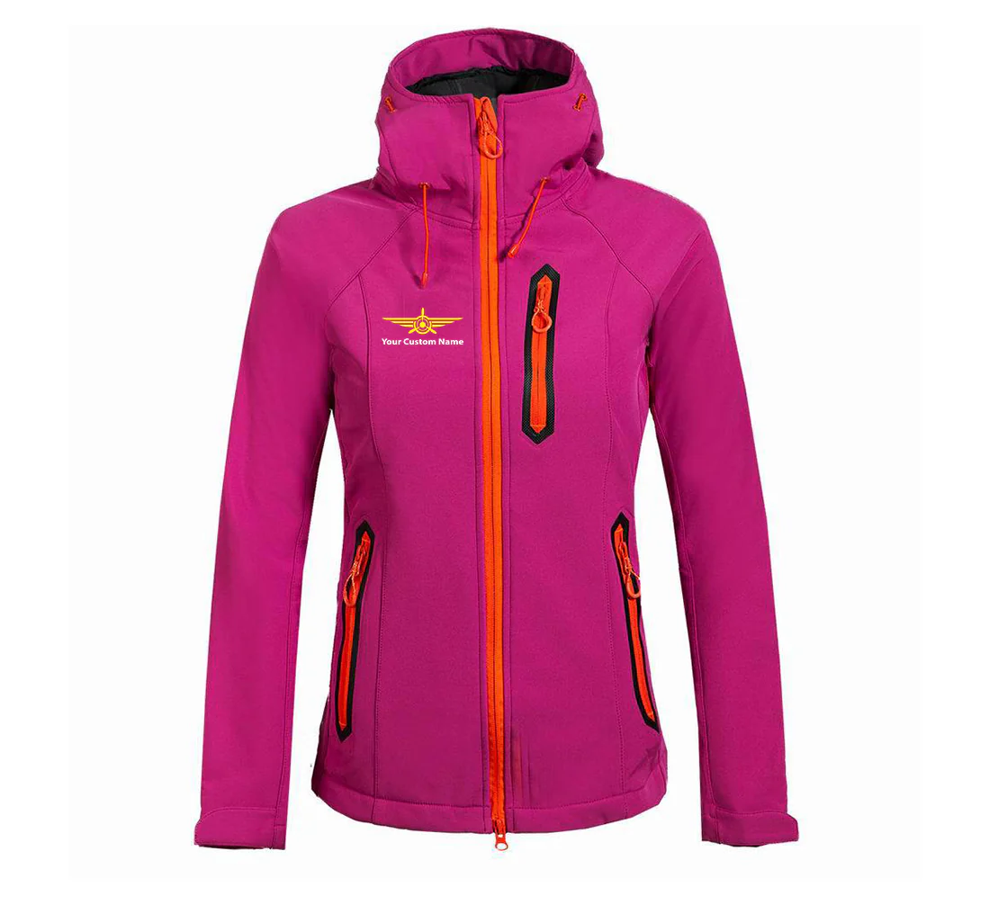 Custom Name (Badge 3) Designed "Women" Polar Jackets - Image 3