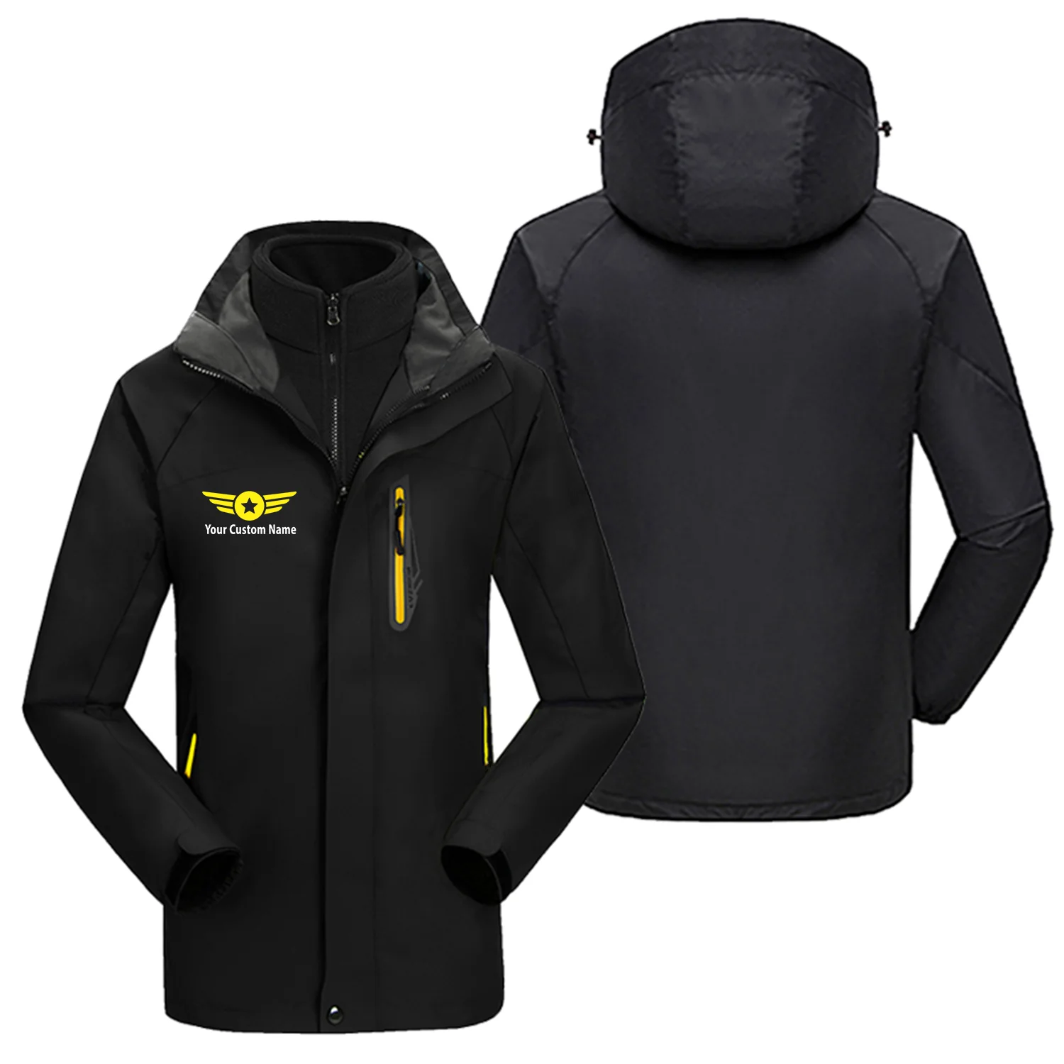 Custom Name (Badge 4) Designed Thick Skiing Jackets