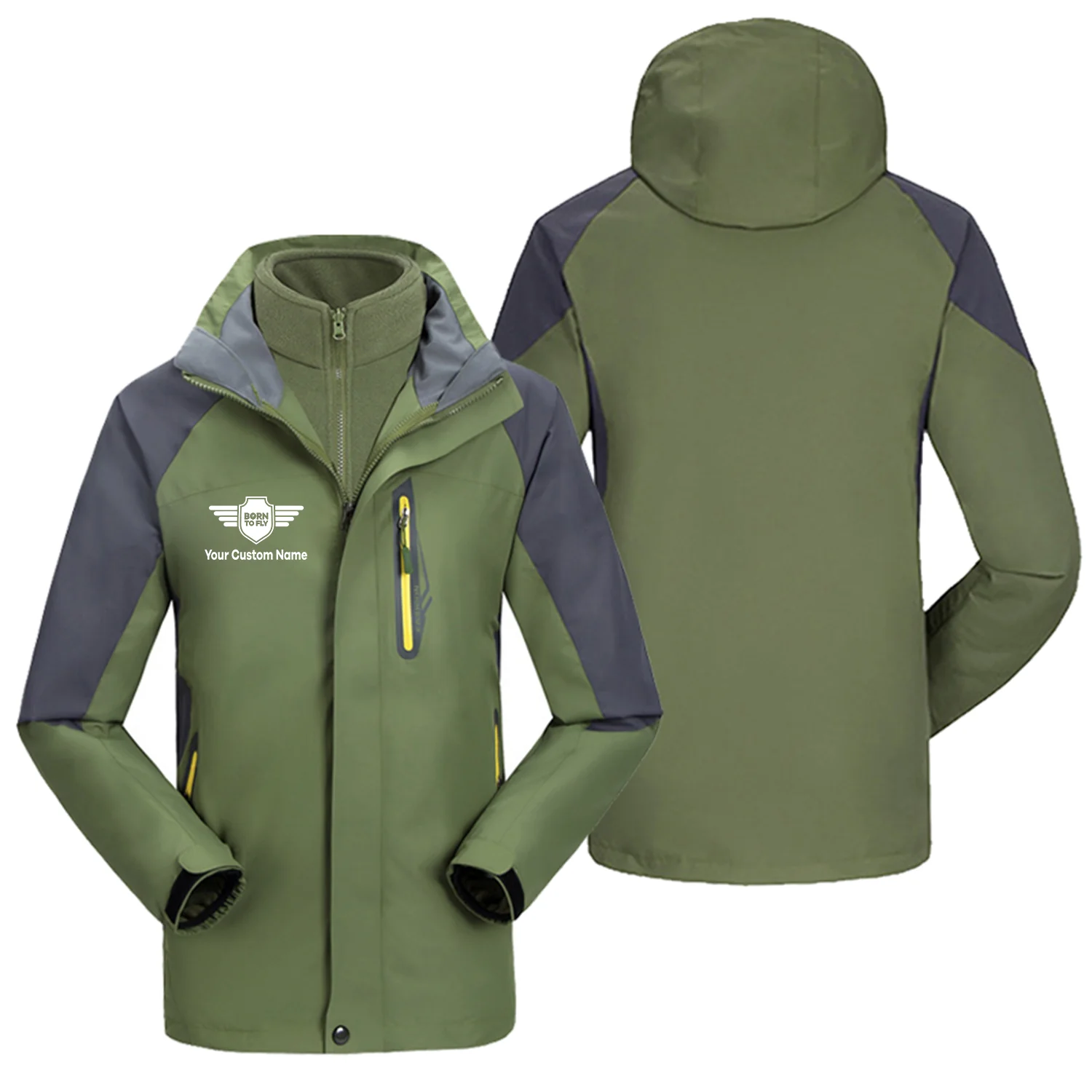 Custom Name (Badge 5) Designed Thick Skiing Jackets - Image 6