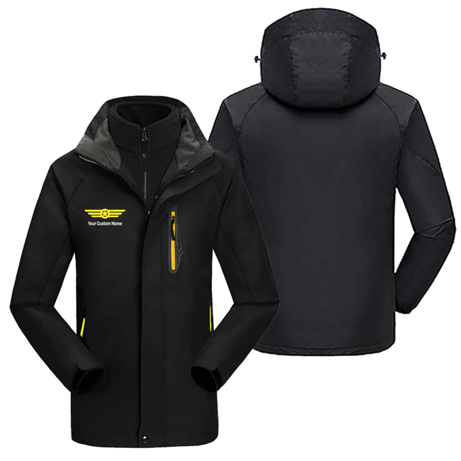Custom Name (Badge 6) Designed Thick Skiing Jackets