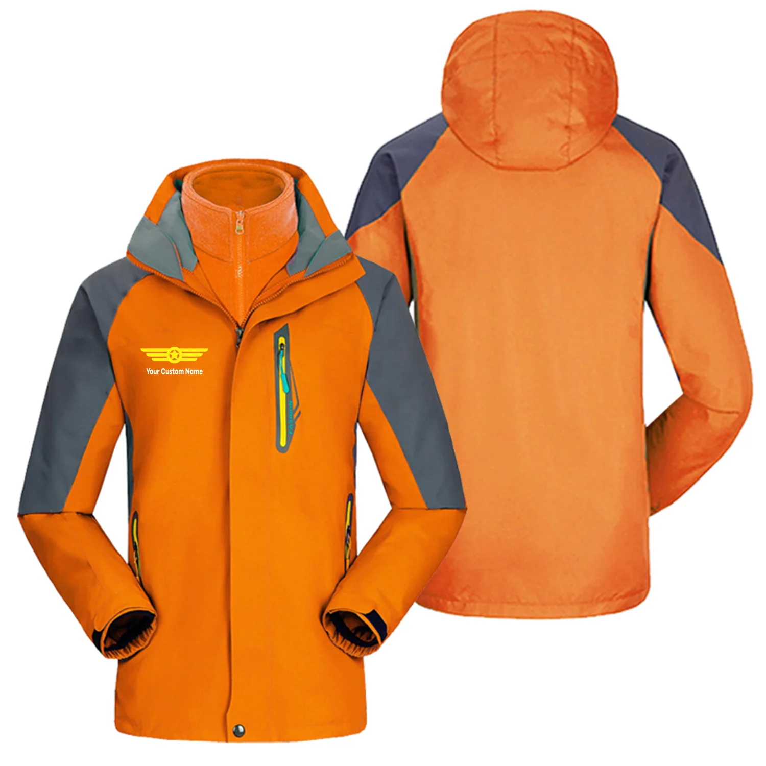 Custom Name (Badge 6) Designed Thick Skiing Jackets - Image 4