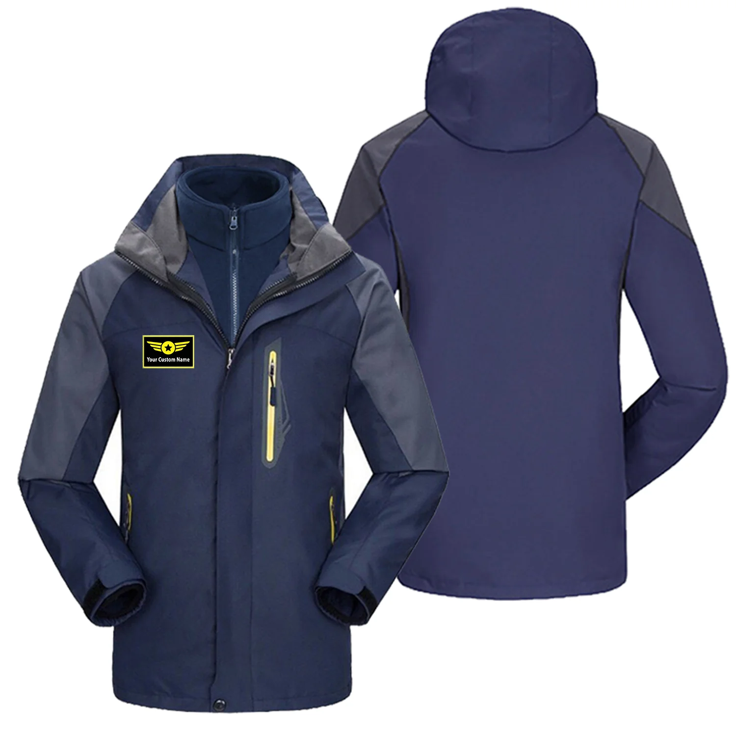 Custom Name (Special Badge) Designed Thick Skiing Jackets - Image 3
