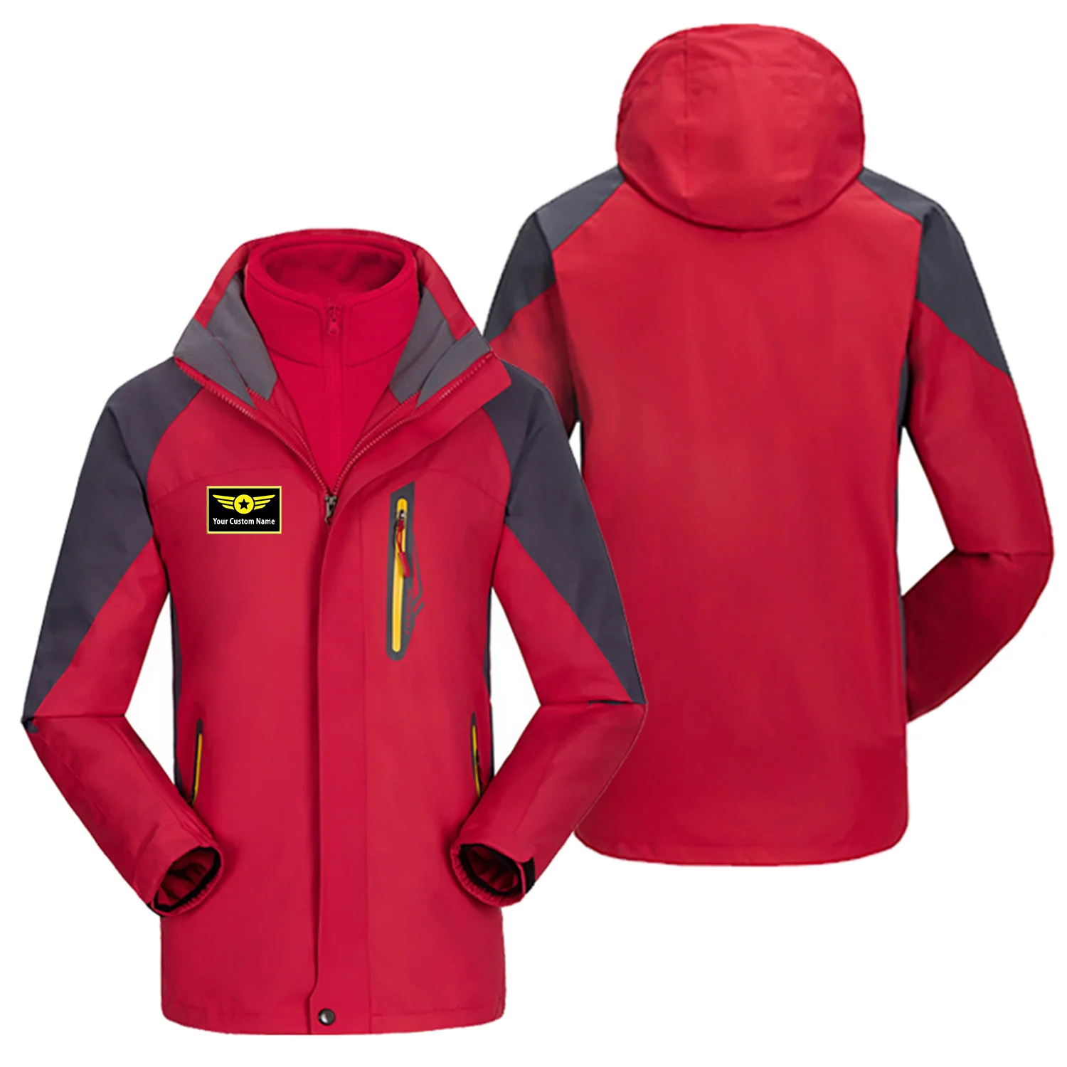 Custom Name (Special Badge) Designed Thick Skiing Jackets - Image 5