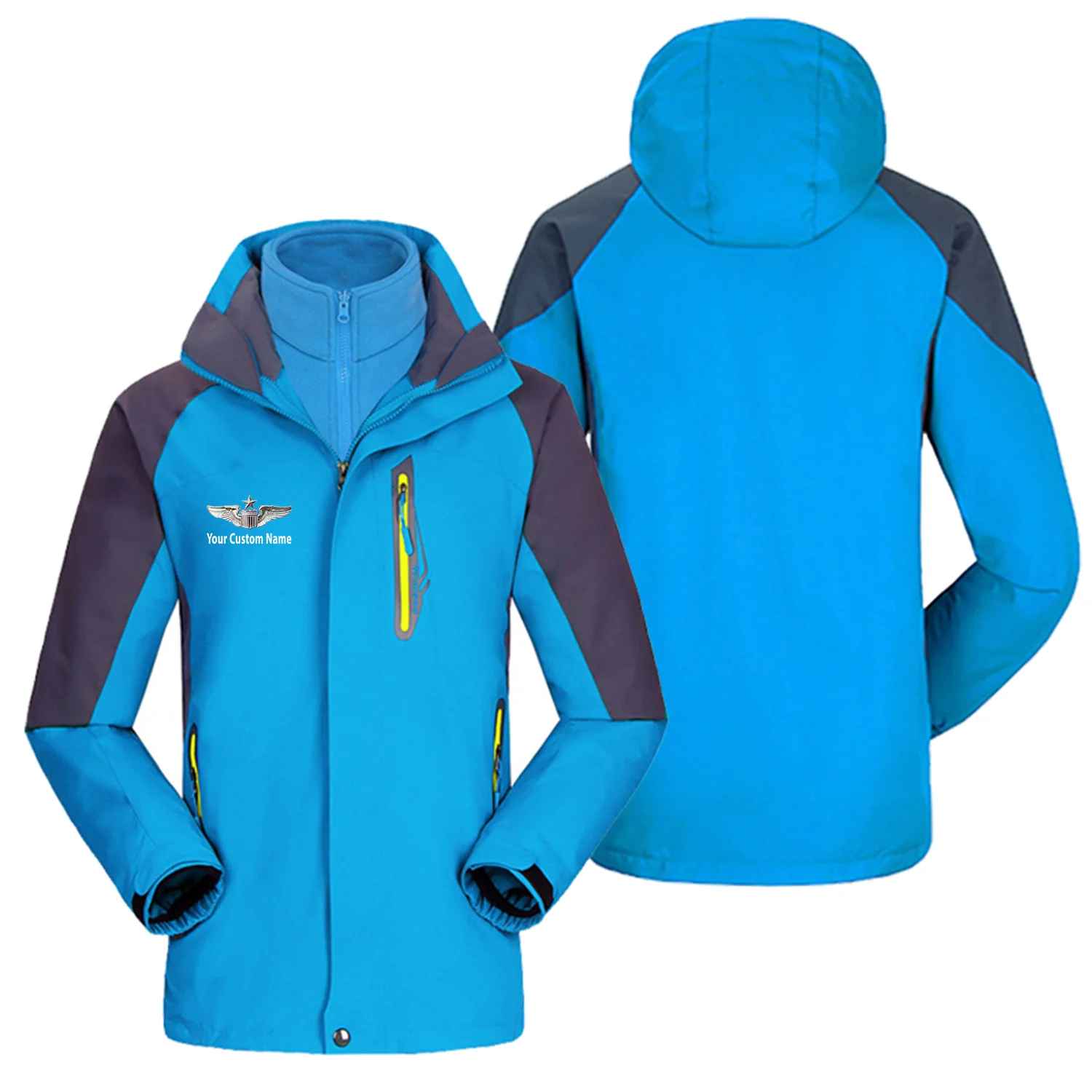 Custom Name (US Air Force & Star) Designed Thick Skiing Jackets - Image 7
