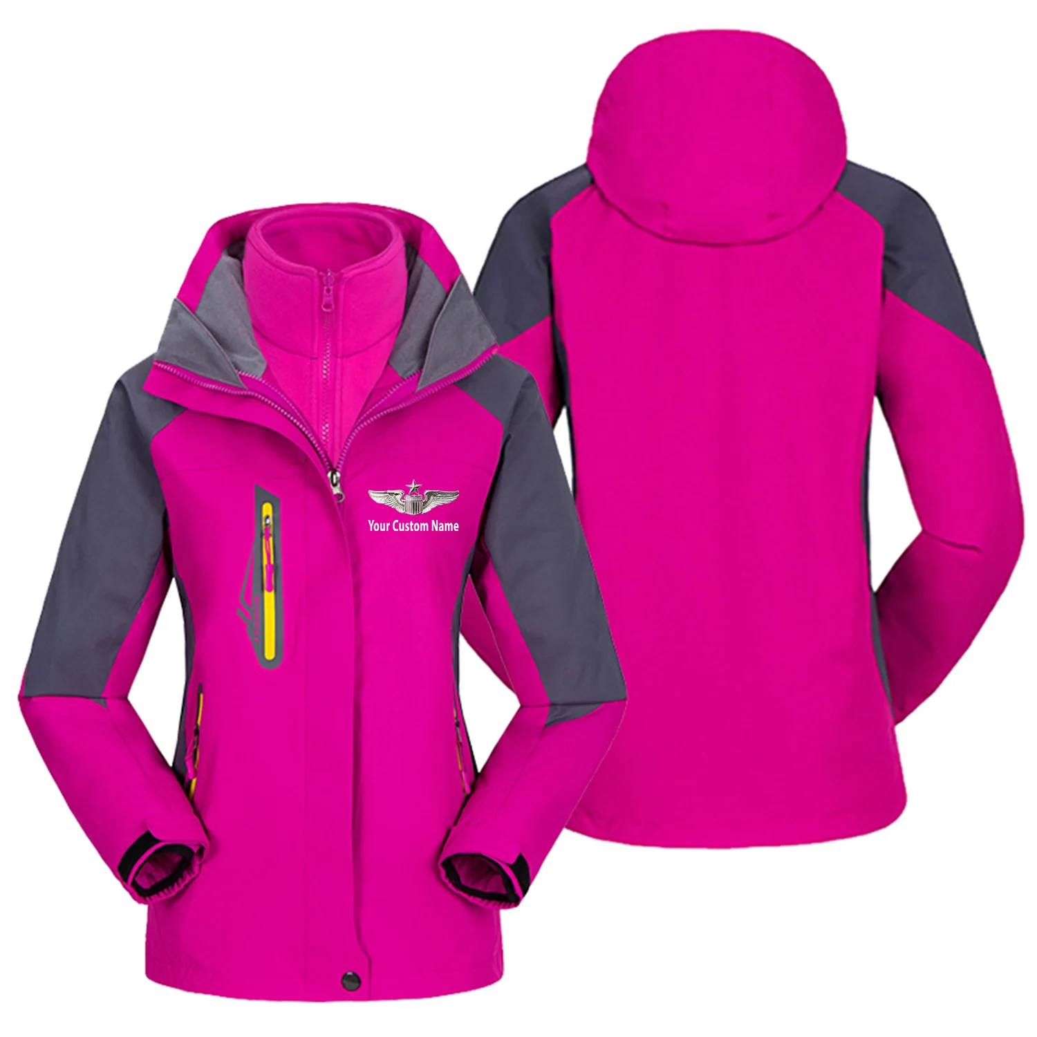Custom Name (US Air Force & Star) Designed Thick "WOMEN" Skiing Jackets - Image 5