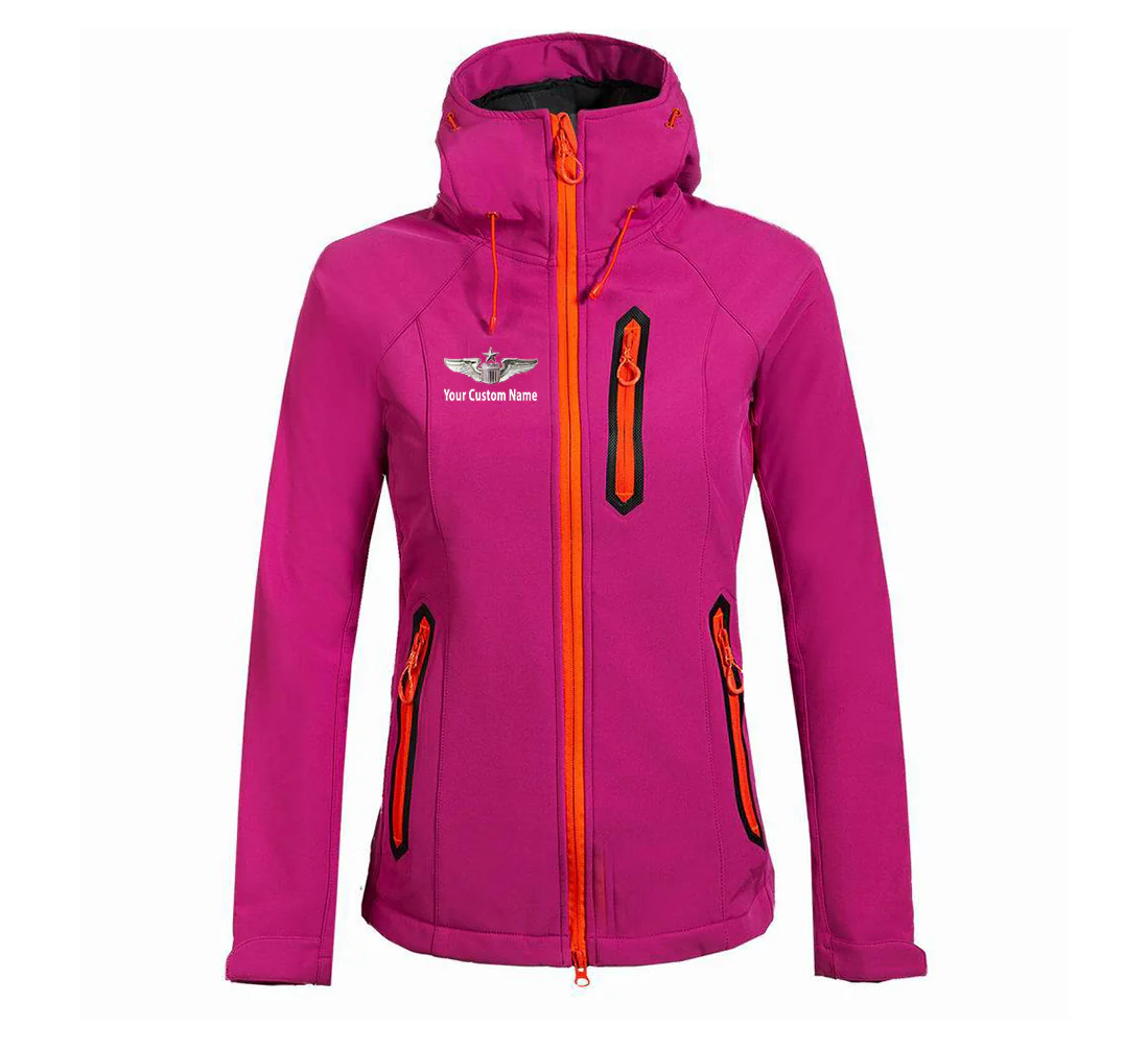 Custom Name (US Air Force & Star) Designed "Women" Polar Jackets - Image 3