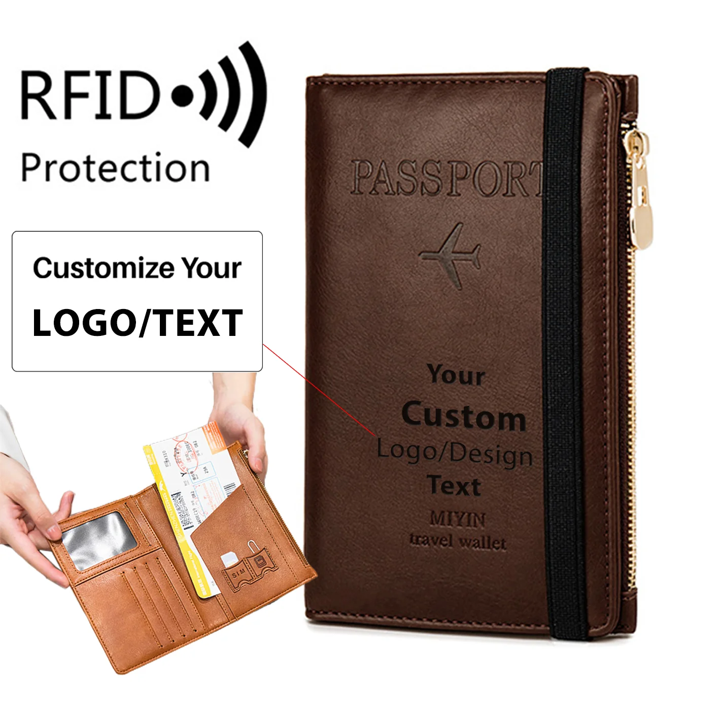 Custom Text & Name Designed Ultra-Thin RFID Passport ID Document Holder - Image 6